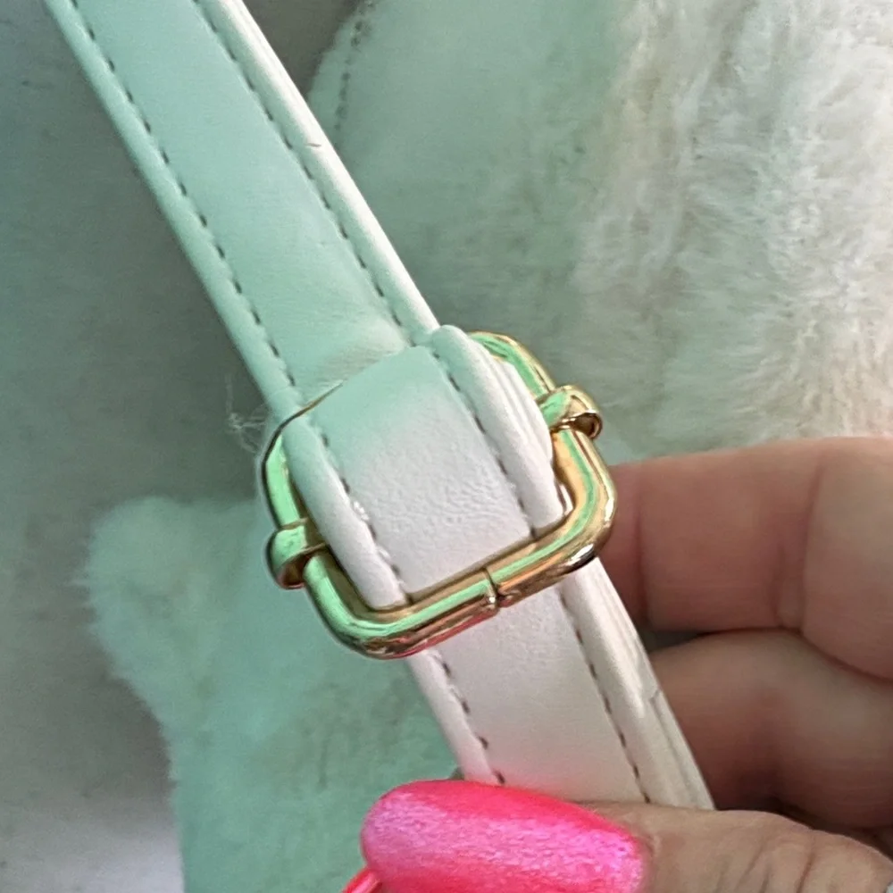 Betsey Johnson White Furry dog Backpack - Picture 8 of 13